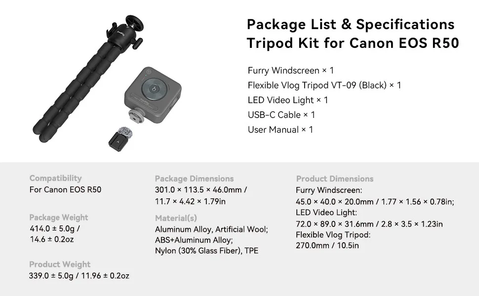 Camera Cage for Canon EOS R50 Arca Swiss Quick-Release Plate For DJI RS2/RSC2/RS
