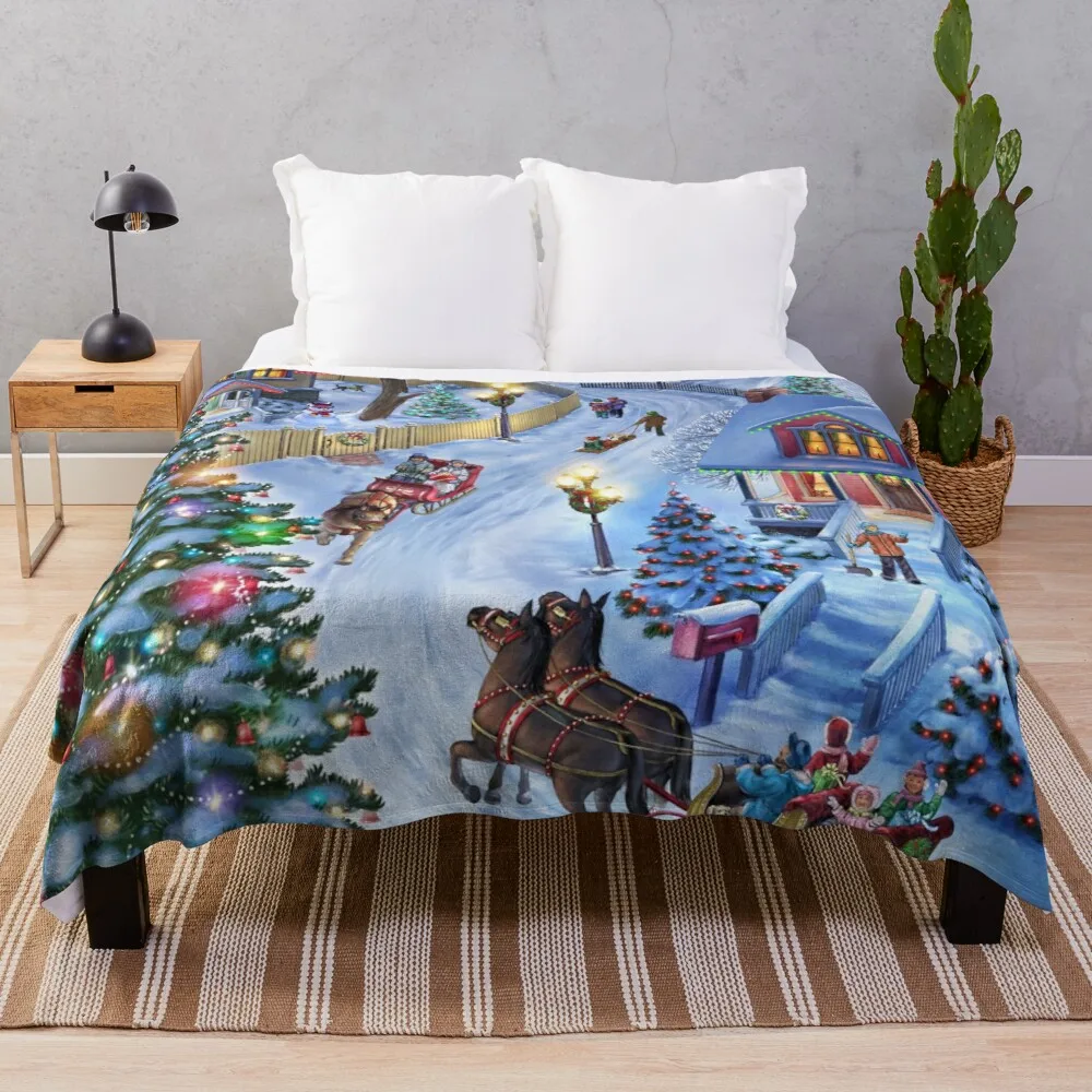 

Jingle All the Way Christmas Throw Blanket Polar blanket Extra Large Throw Blanket