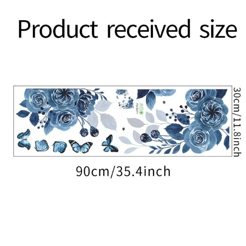 1Pcs Peony Flowers Rich Flower Group Wall Stickers For LivingRoom Sofa Self-Adhesive Painting Home Decoration Wall Decal 30*90CM 