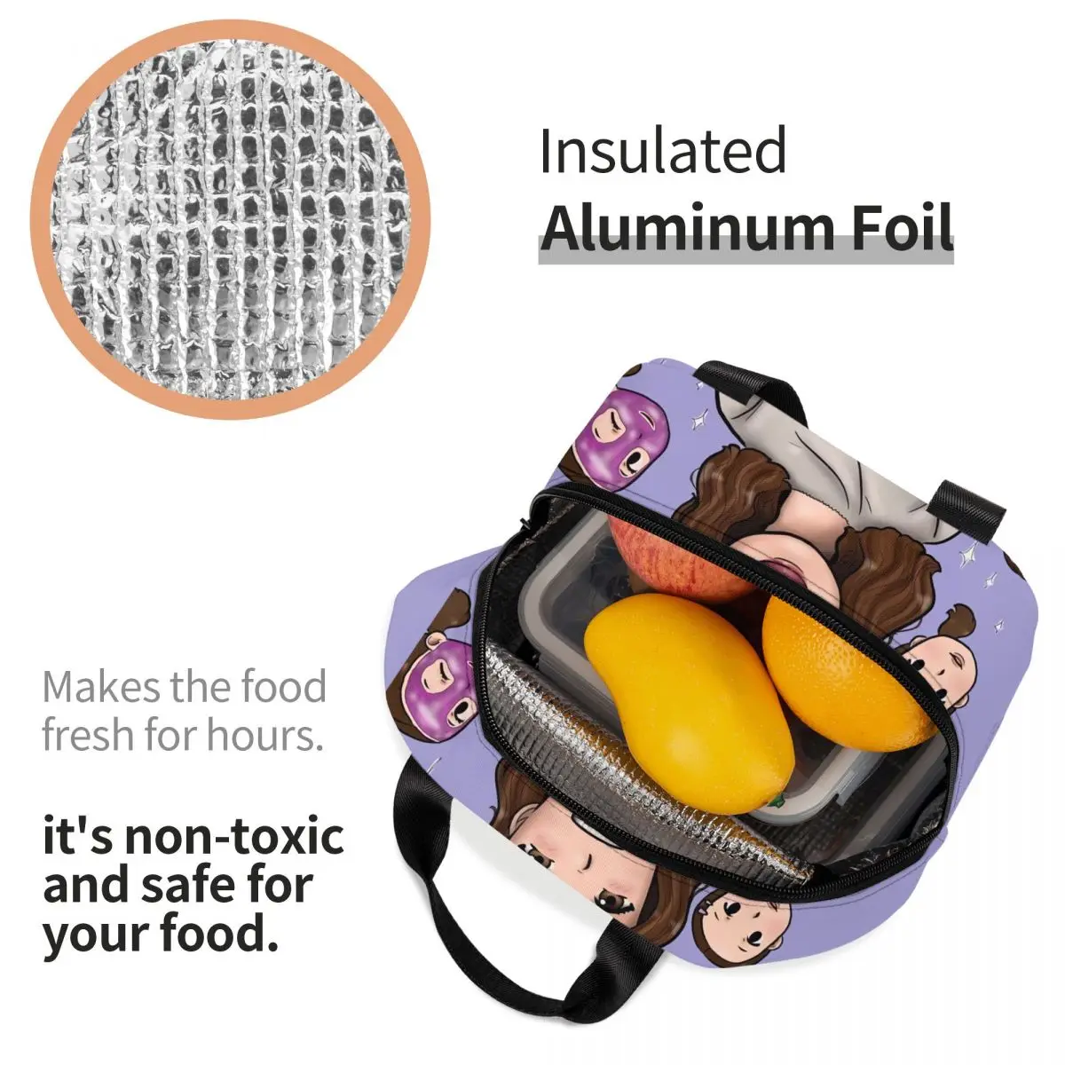 Florence By Mills Insulated Lunch Bag for Outdoor Picnic Leakproof Thermal Cooler Bento Box Women Children School Food Tote Bags
