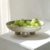 Modern Minimalist Creative Hand Crafted Ceramic Three High Legged Fruit Tray for Home Living Room Tabletop Fruit Candy Tray 2