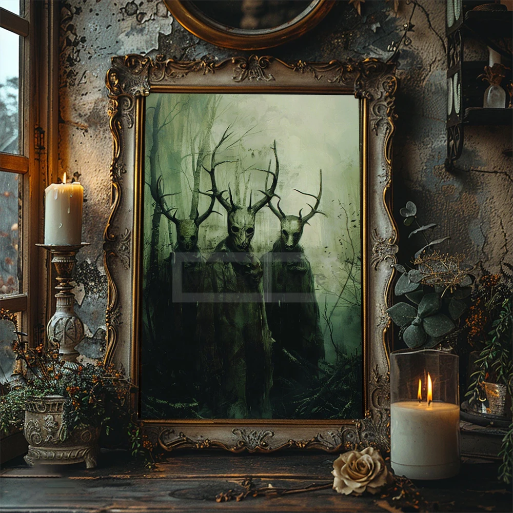 Classic Horror Movie Character Poster Gothic Darkness Prints Canvas Painting Wall Art Pictures Home Room Modern Halloween Decor 3