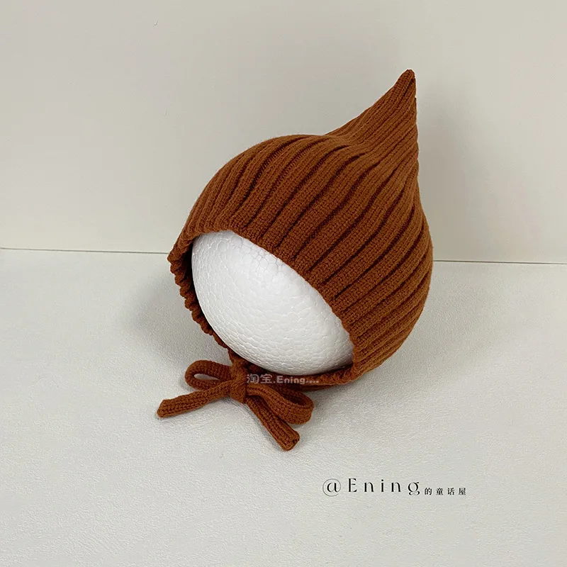 Christmas Red Baby Elf Hat Autumn Winter Baby Boys and Girls Babies Knitted Wool Cute Ear Hat Caps 3 months to 2 years old