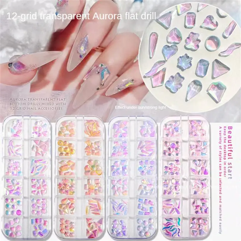

Сверло для ногтей, смешанные блестки, мерцающие иллюзии, инструмент для дизайна ногтей, красочные украшения для ногтей, Аврора, красота