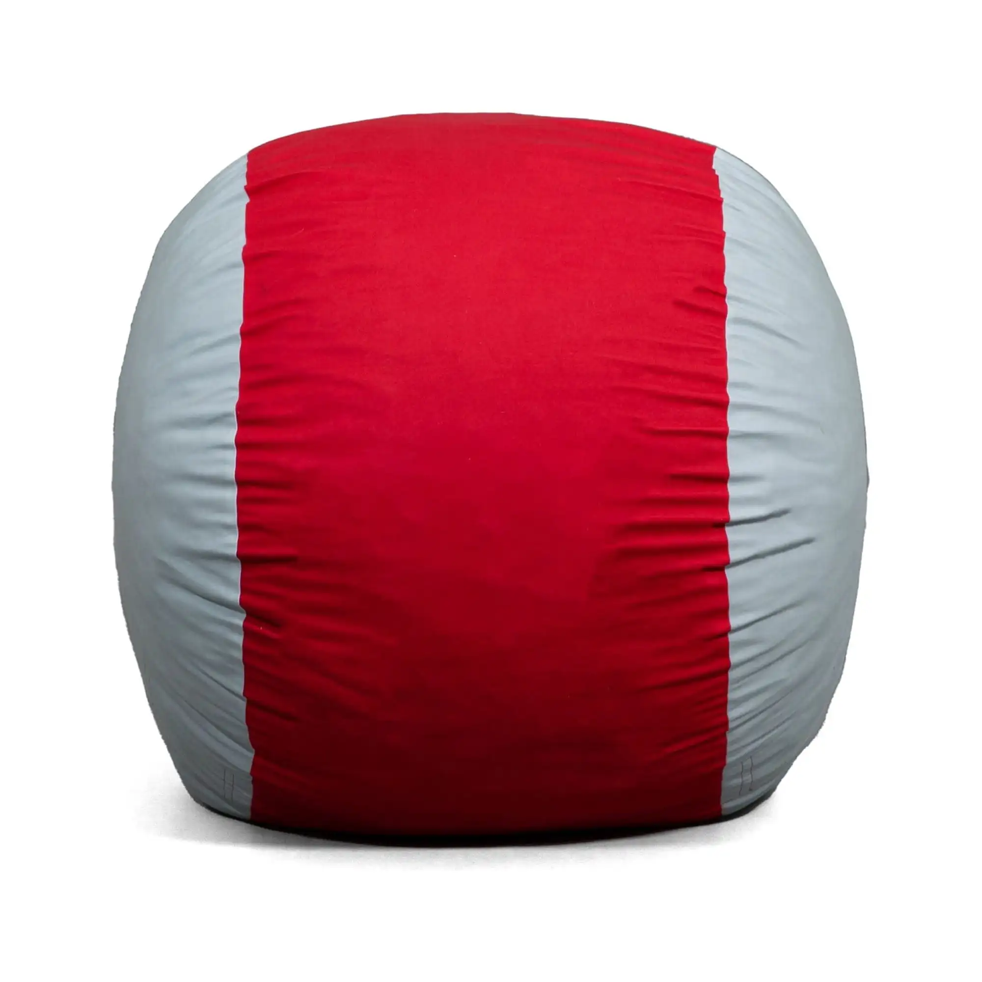 

Medium Foam Filled Bean Bag Chair for Adults/Kids Lazy Floor Sofa Couch w/ Woven Polyester Removable Cover- 3 Foot, Scarlet/Grey