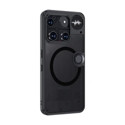 Magnetic Wireless Charging Matte & Clear Shockproof Armor Case - Nothing Phone (3) (With Magnetic Black)