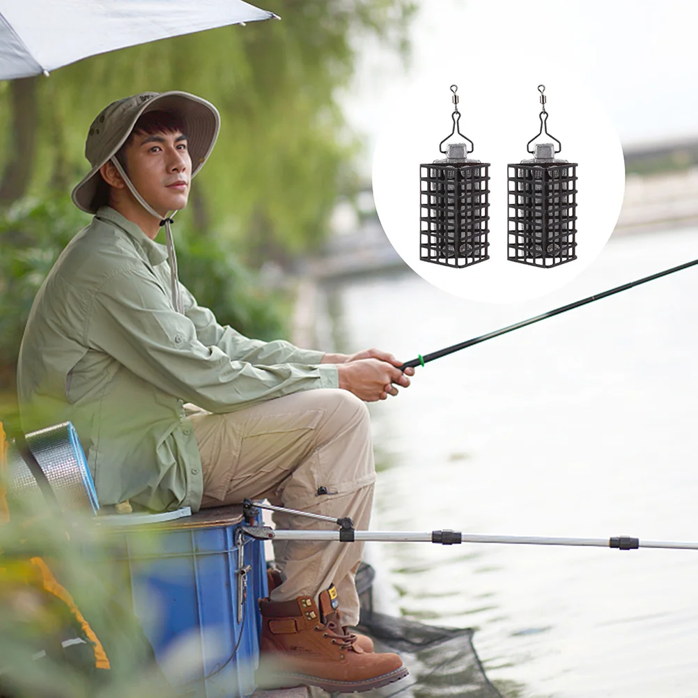 

Carp Fishing Bait Fishing Lure Cage with Hooks 4Pc- Fishing Basket Feeder Holder Fishing Fishing Gear Tackle