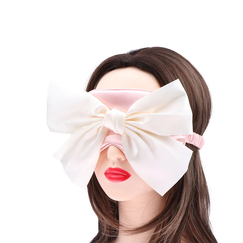 

Милая женская комиксная маска на глаза с бантом для сна Затемняющая французская Милая удобная женская маска для глаз поломка для волос