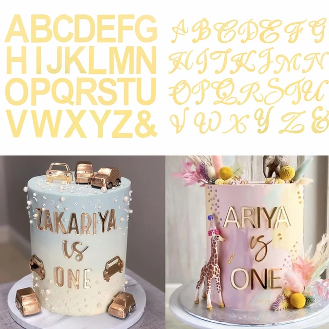 Letters Decorations Cakes | Cake Decoration Gold | Letter Birthday ...