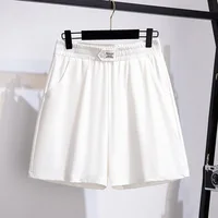 150Kg Plus Size Women's Hip 150 Summer Loose High Waist Casual Shorts Black White 4XL 5XL 6XL 7XL 8XL 9XL - Image 4