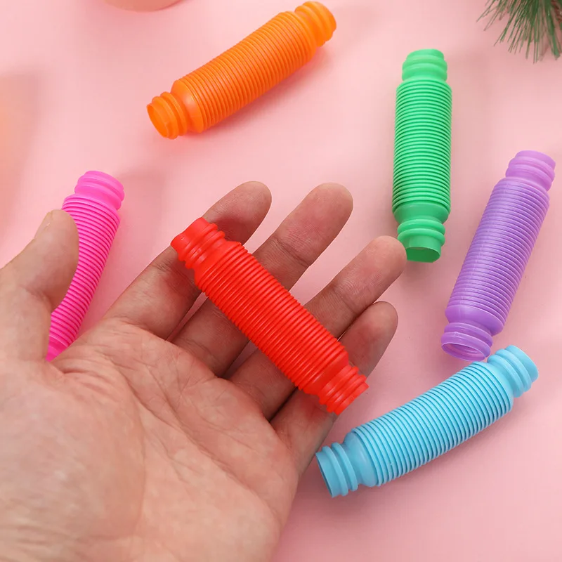 Mini Colorful Pop Tubes Pipe 10/60Pcs Fidget Sensory Antistress Toys For Kids Birthday Party Favors Pinata Filler Goodie Bags bubble tube toy,stress relief toys,fidget toys,party toys,toy gift filler