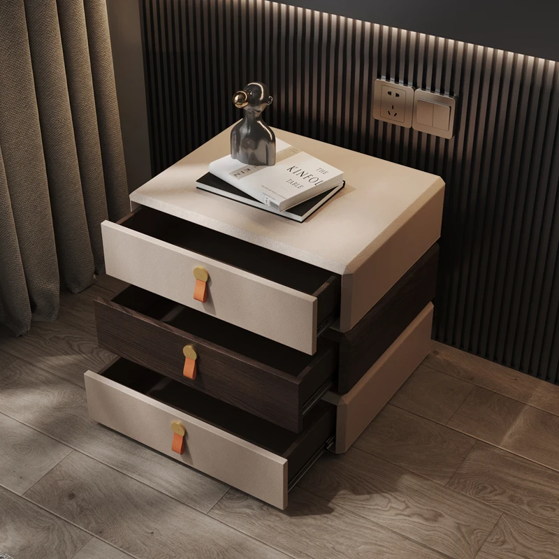 

The bedside table is simple, modern, high-grade, light and luxurious. 2022 new bedroom revolving bedside cabinet, Nordic bedside