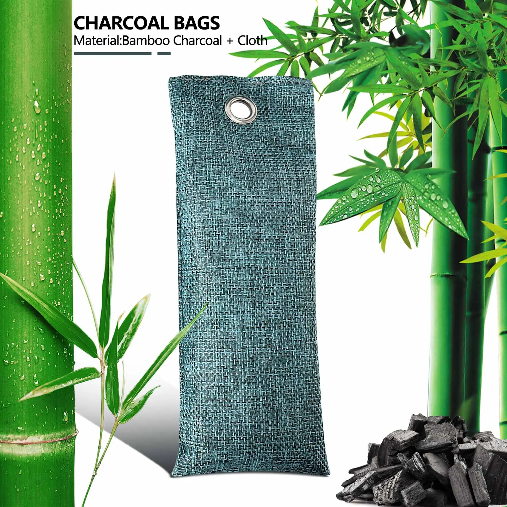 Charcoal Air Purifying Bag,Closet Deodorizer,Shoes Odor Eliminator,Car Air Purifier,Home Fresheners,6 Pack