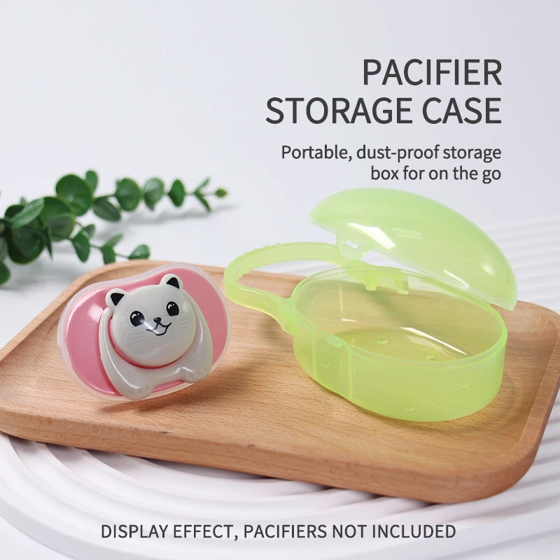Description Picture 5 of item1 Pcs Pacifier Box Portable Storage BPA Free PP Safety Material Pacifier Container Pacifiers Leashes And Cases