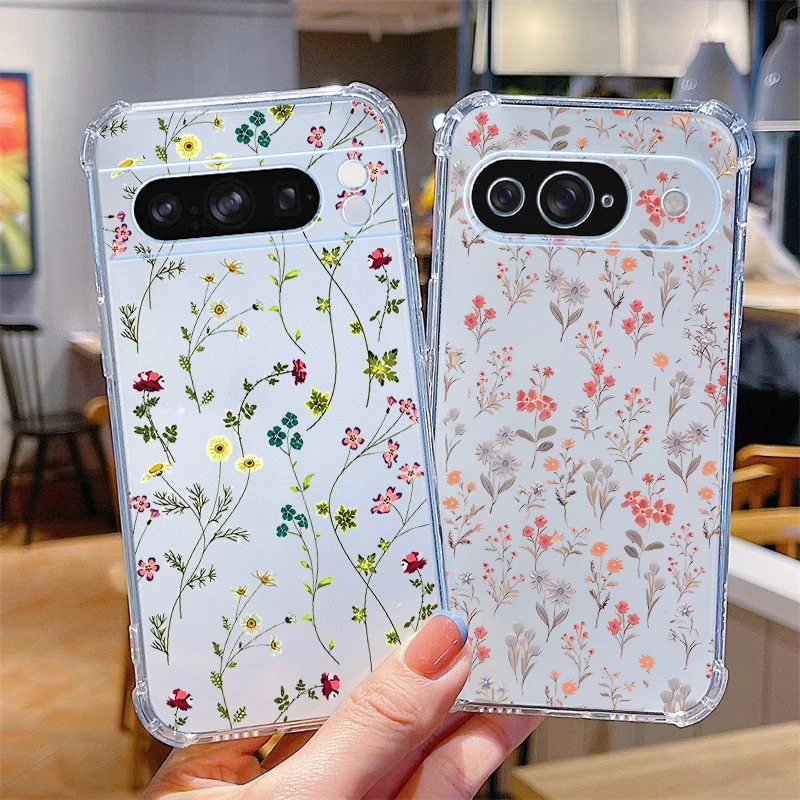 Floral Design Transparent Phone Case