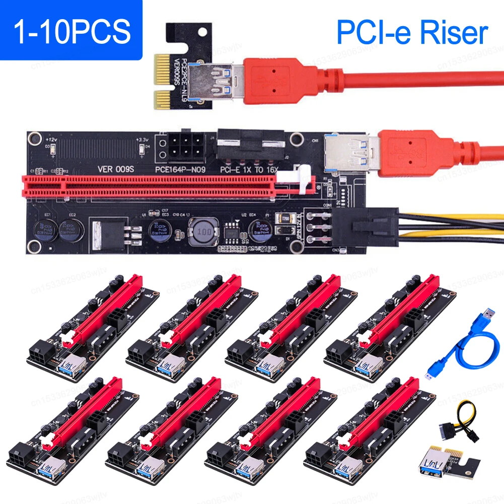 Кабель передачи данных Ver009S PCI-e Райзер Ver 009S PCI Express с 1X на 16X адаптером USB 3,0