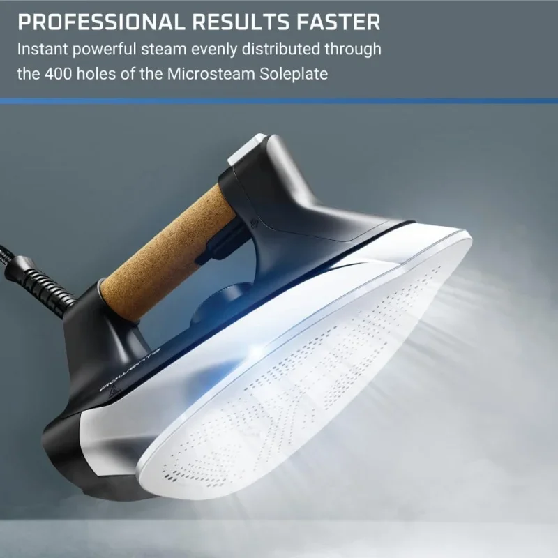 Rowenta Ultimate Steam Pro Stainless Steel Soleplate Professional 1800W Steam Iron Station 44 Ounce Removable Tank Boiler