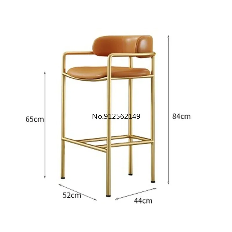 

NEW Nordic Bar Chair Fashion Home Leisure Dining Chairs Modern Design Creative Backrest Gold/black High Feet Library Furniture