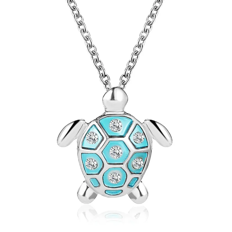 

New Style INS Fashion Tortoise Pendant Zircon Necklace Choker For Charm Woman Silver Color Punk Trendy Animal Neck Jewelry Gifts