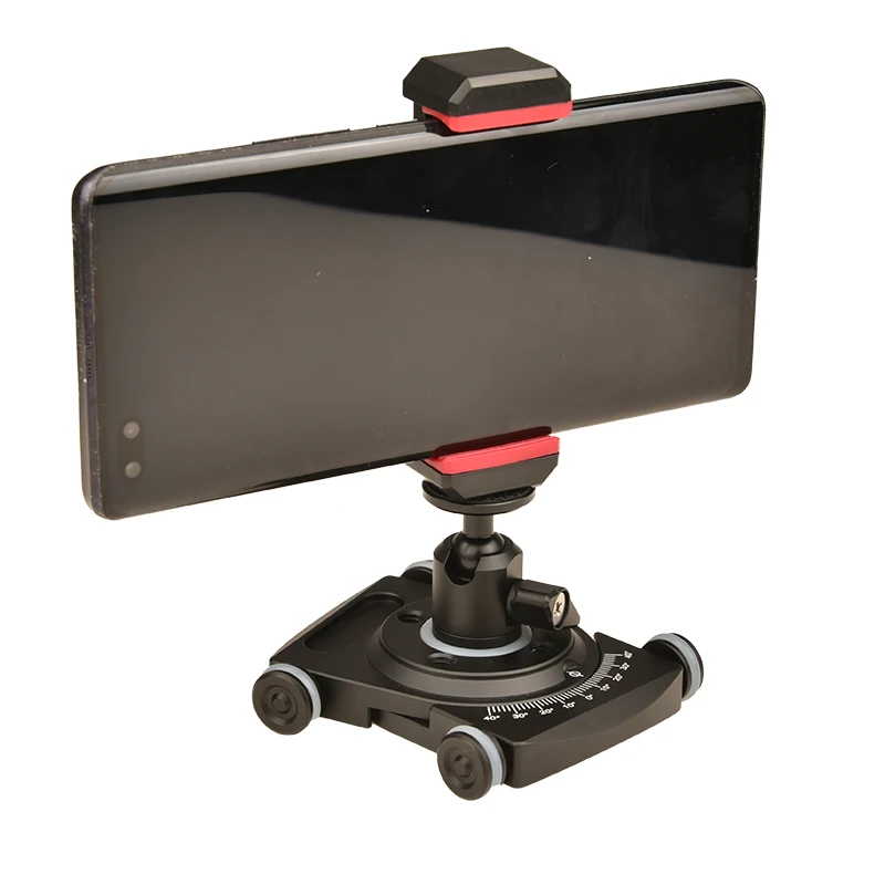 Camera Slider Dolly with Ball Head Phone Clamp Tabletop Dolly Manual Skater with 360&deg; Panorama for Mirrorless Camera Smartphone