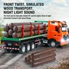 Huina Rc Truck Tractor 1313 1312 1:18 9Ch Alloy Remote Control Car Wood Transporter Light Sound Engineer Vehicle Christmas Gifts 3