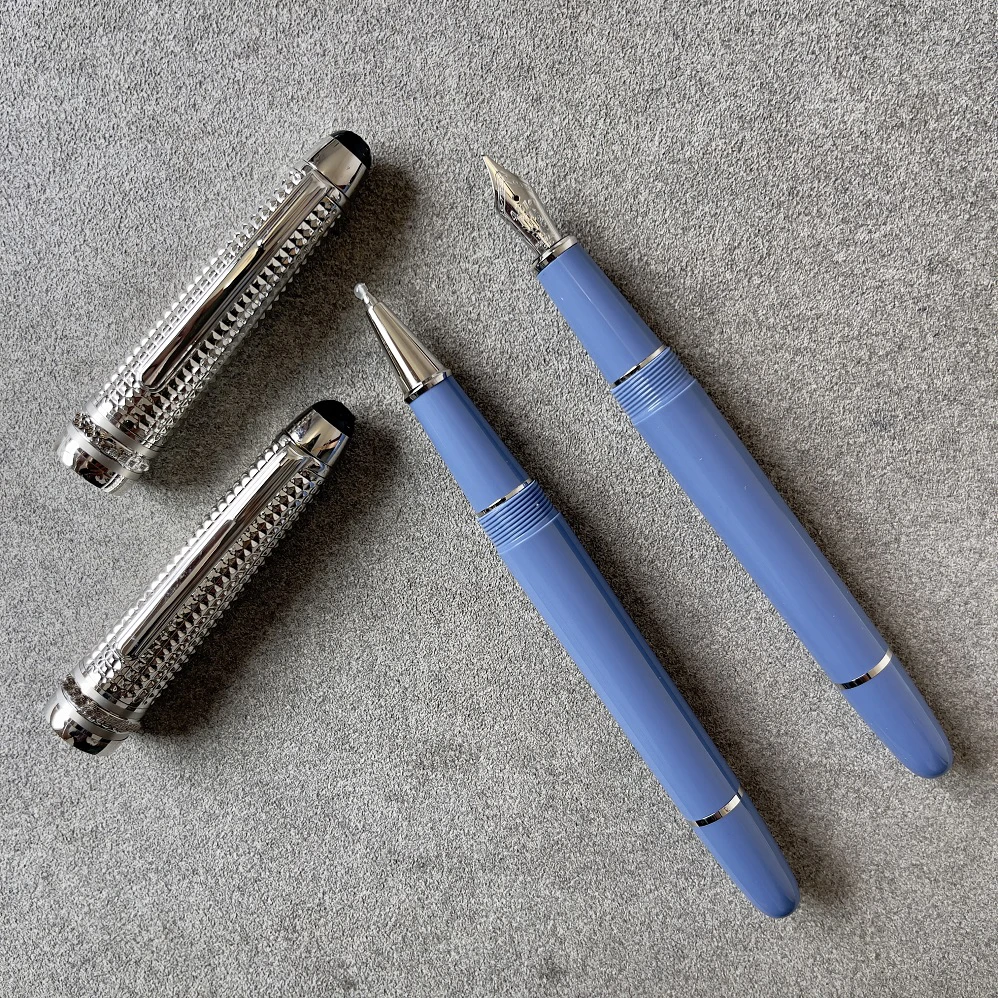 

Wakaka Mb Pen Monte Meisterstuck 145 Blue Silver Clip Blacne Roller Pens for Fountain Pen with Serial Number