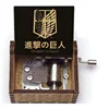 Anime Attack On Titan Hand Crank Music Box Manga Levi Eren Mikasa Wooden Musical Box Home Desktop Decor New Year Birthday Gifts 3
