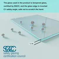 34-35.5 in.W x 72 in.H Bifold Frameless Glass Shower Door,1/4 in. Fold Clear Glass Shower Panel Pivot Swing Shower Doors 2