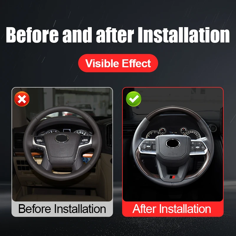 For Toyota Land Cruiser 200 2008- Upgrade Lc300 Steering Wheel Assembly LC200 Interior Modification Accessories Replacement