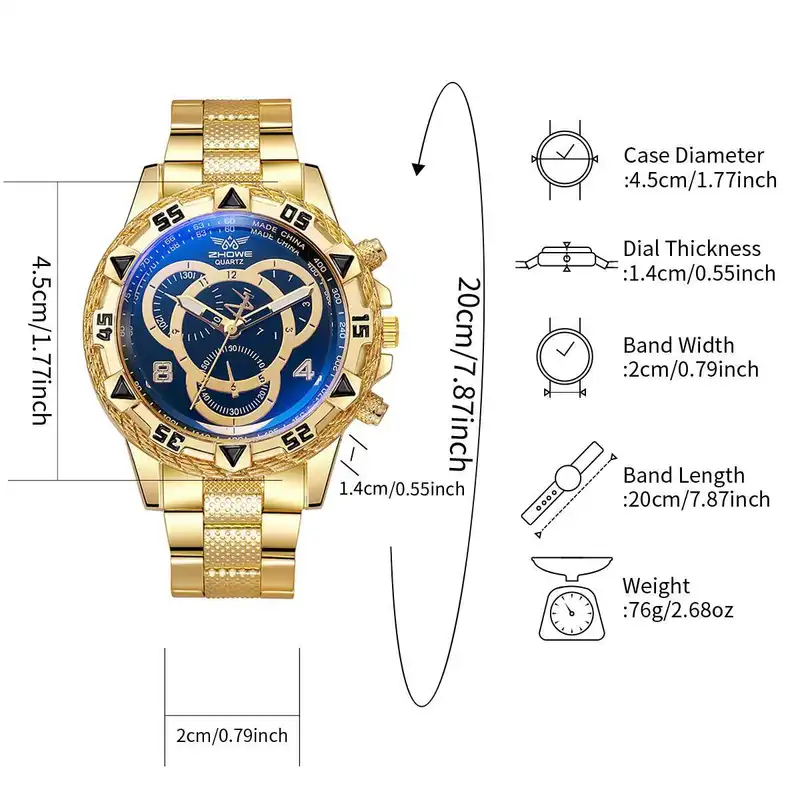 Luxury Large Dial Men Business Watches Fashion Male Analog Quartz Wristwatch Reloj Hombre - Image 6