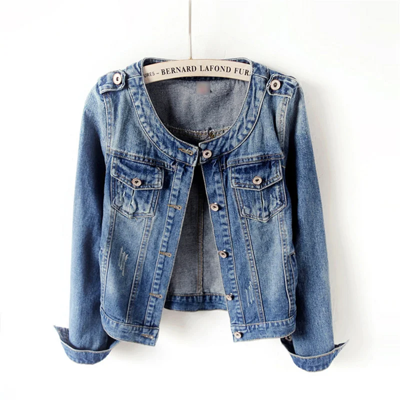 

2023 New Autumn Women Denim Jacket Long Sleeve Casual Jeans Jacket Bomber Vintage Short Jacket Outerwear Female