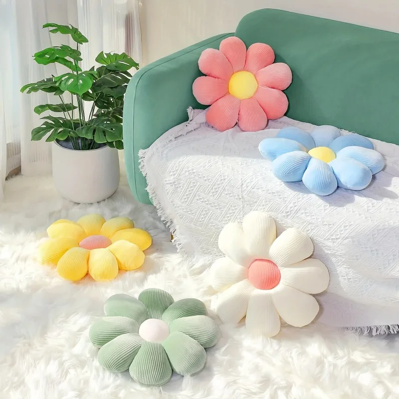 Sunflower Pillow, Daisy Seat Cushion, Flower Mat, Office Mat, Plush Toy Mat, Christmas Gift, Halloween, Thanksgiving Gift 2