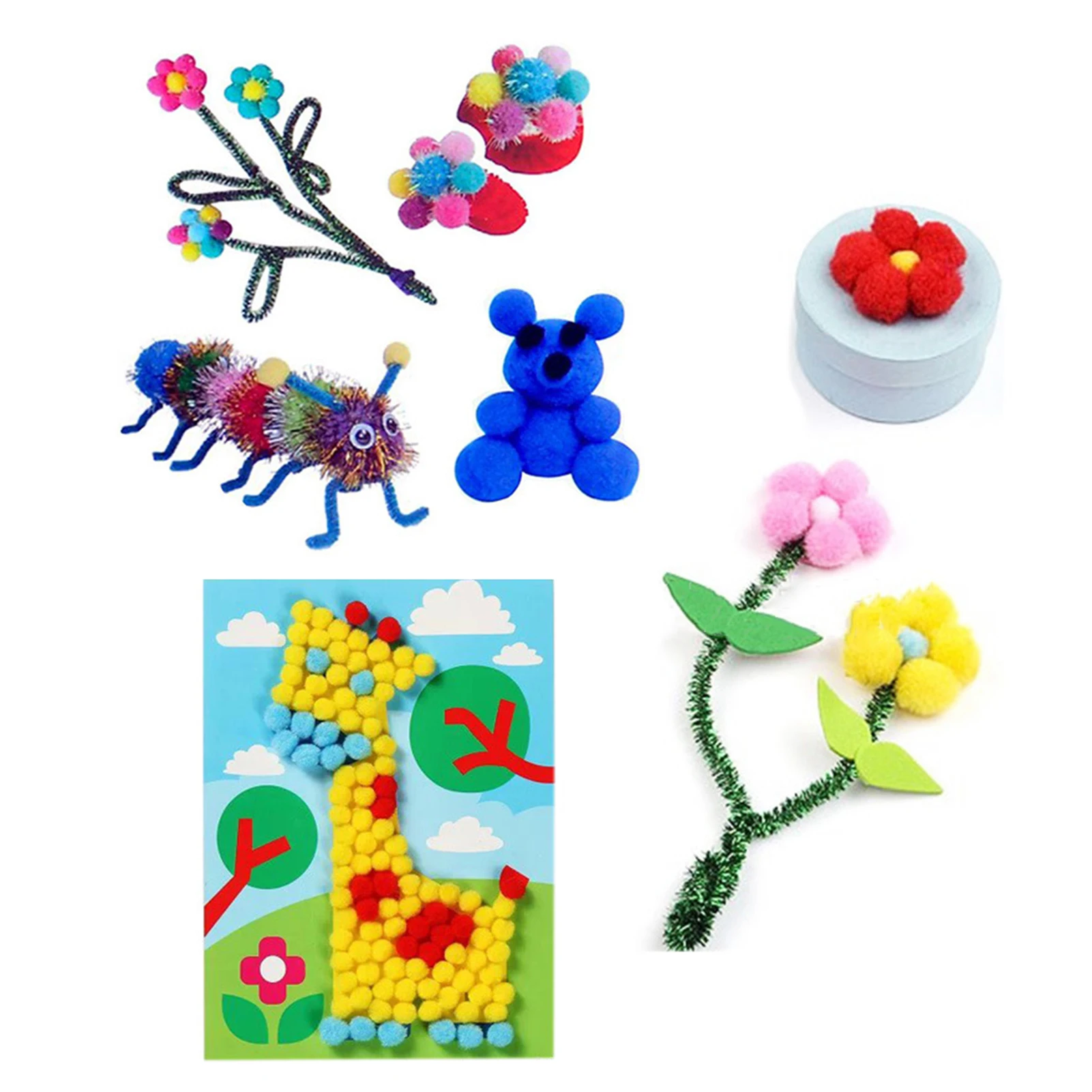 New DIY Art and Crafts Supplies Kit Handmade Activity Craft Materials Educational Gift for Kindergarten School Students Home