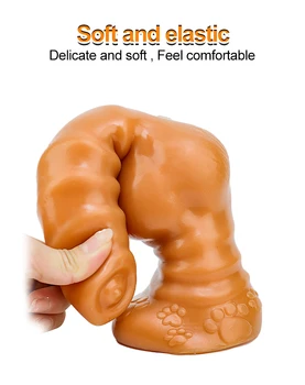 Realistic Silicone Animal Dildo Vaginal G-spot With Suction Cup Anal Plug Hand-free Huge Monster Dildo Female Sex Toys For Women 6