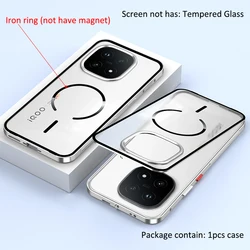 Sleek Aluminum Alloy Frame with Acrylic Back Case for Vivo iQOO 15T (Silver)