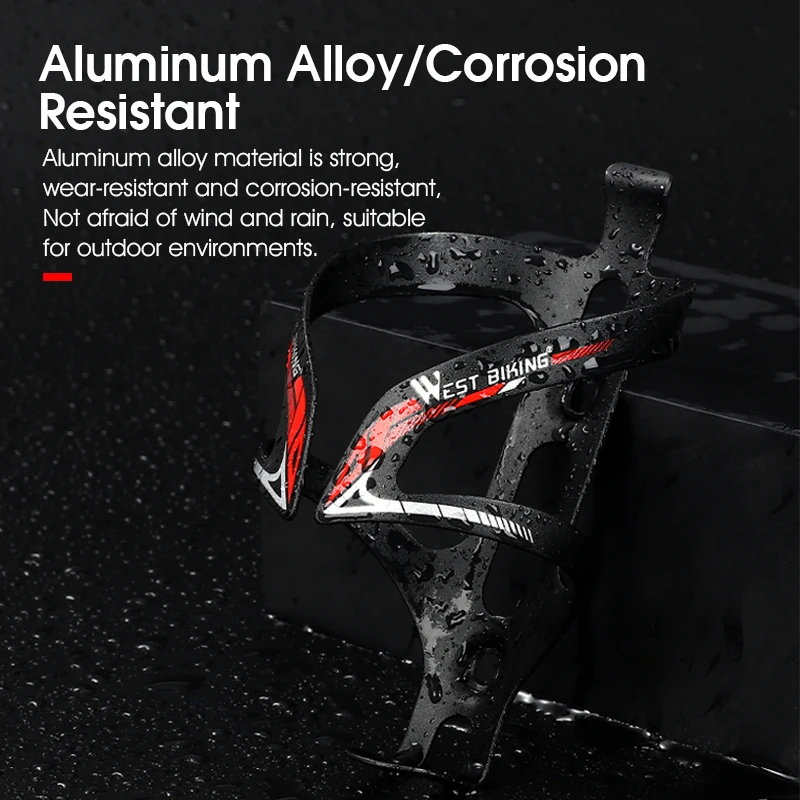 WEST BIKING Water Bottle Cage Aluminum Alloy Adjustable MTB Road Bike Bracket Bisiklet Aksesuar Ultralight Bicycle Bottle Holder