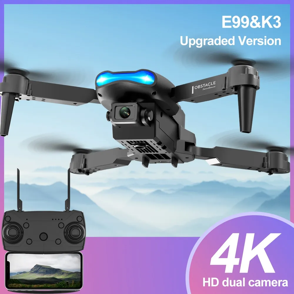 E99 K3 pro HD 4k prodleva kamera vysoký držet mód skládací mini RC WIFI vzdušný fotografie kvadrokoptéra hraček helikoptéra