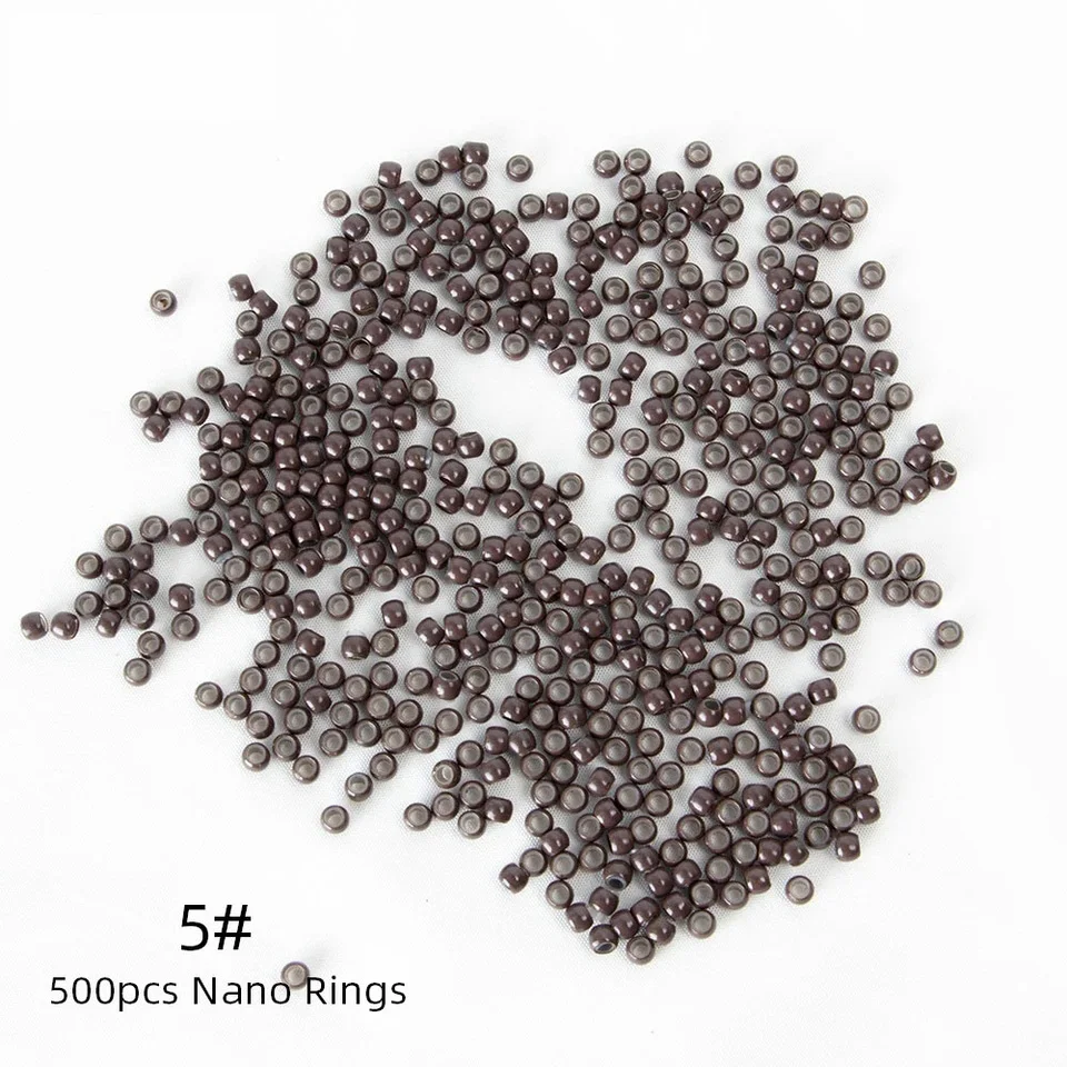 500pcs Silicone Nano Rings Copper Rings Silicone Line Hair Beads Nano Copper Rings/Links/Beads Nano Copper Rings