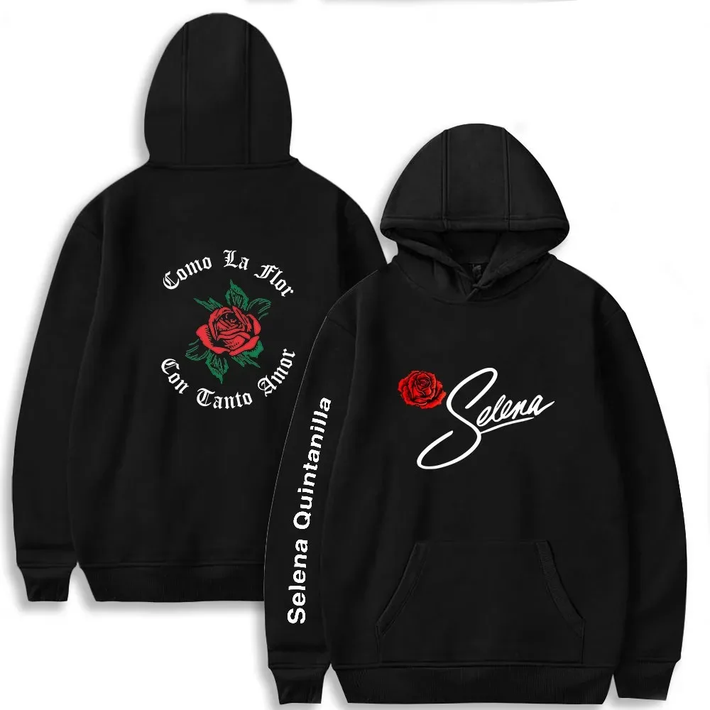 Selena Quintanilla Rose Gothic Print Hoodie for Men and Women, Y2K Sweater, Streetwear, Harajuku, Hip Hop Pullover, Fashion