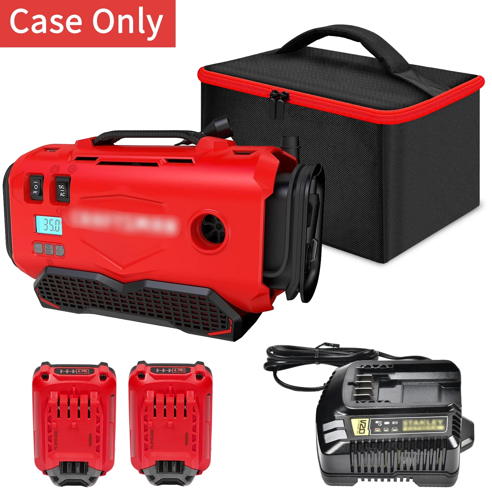 Air Compressor Bag Compatible Craftsman V20 Tire Inflator CMCE520B Tire Inflator Case Storage Holder Portable Organizer