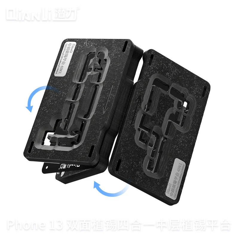 

QIANLI 4IN1 Double-side Middle Frame Reballing Platform For Phone 13 13Pro 13ProMax 13Mini Mainboard BGA Tin Planting Template