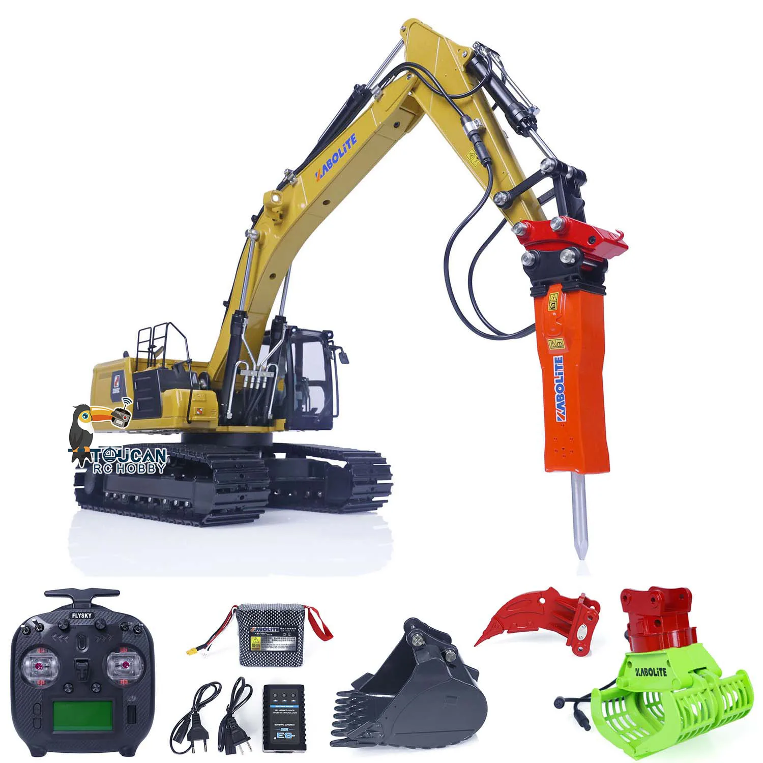 Kabolite K961 100S RC Hydraulic Excavator RTR 1/18 Remote Control Construction Digger Huina Model Light System Gifts Toy TH22749 2