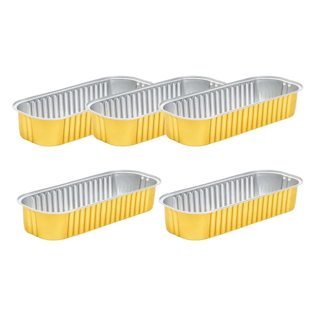 5 10pcs Golden Aluminum Foil Pans Disposable Baking Pans Thick