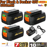 แบตเตอรี่สำหรับเครื่องมือไร้สาย Black & Decker รุ่น LBXR36 36v/40V 4000mAh LBX2040 BL2036 LST136 LST420 LST220 L50 แบบชาร์จได้ 1