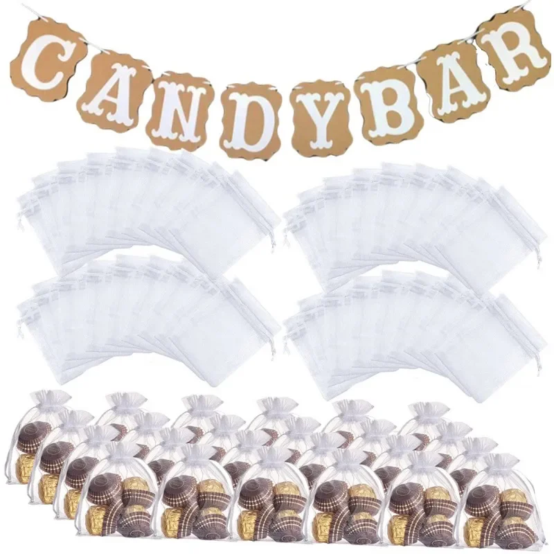 1–200 Stück Organza-Beutel mit Kordelzug, Geschenktüten, Süßigkeiten, Schmuck, Party, Hochzeit, Geschenktüten, Geschenk für Weihnachten, Süßigkeiten, Hochzeit, Geburtstag – Detail 10