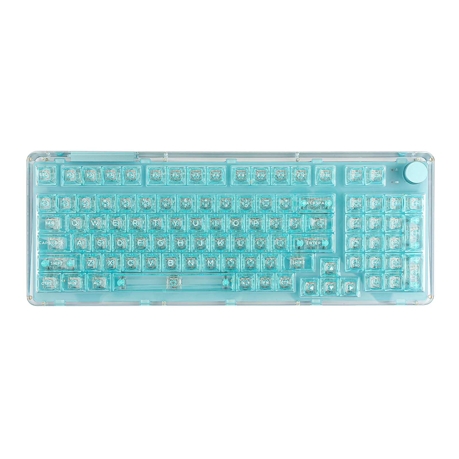 KiiBOOM Phantom 98 98-key Hot-swappable USB-C Wired/Bluetooth5.0/2.4GHz Wireless Acrylic Gasket Mechanical Keyboard