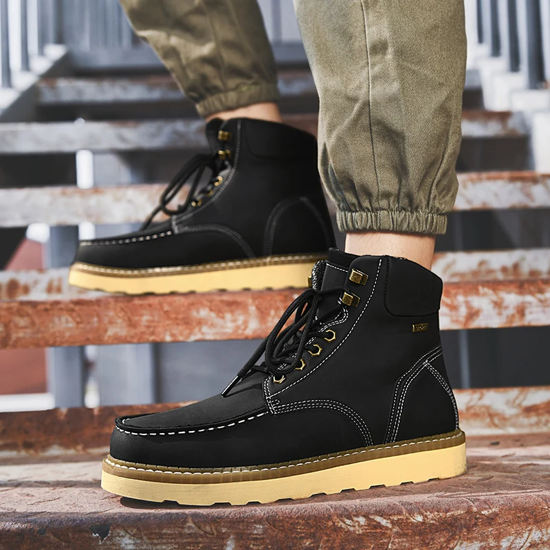 

Мужские ботинки, модная обувь из натуральной кожи для мужчин, осенние ботинки, повседневная обувь для мужчин, мужская прогулочная обувь из коровьей кожи, ботильоны