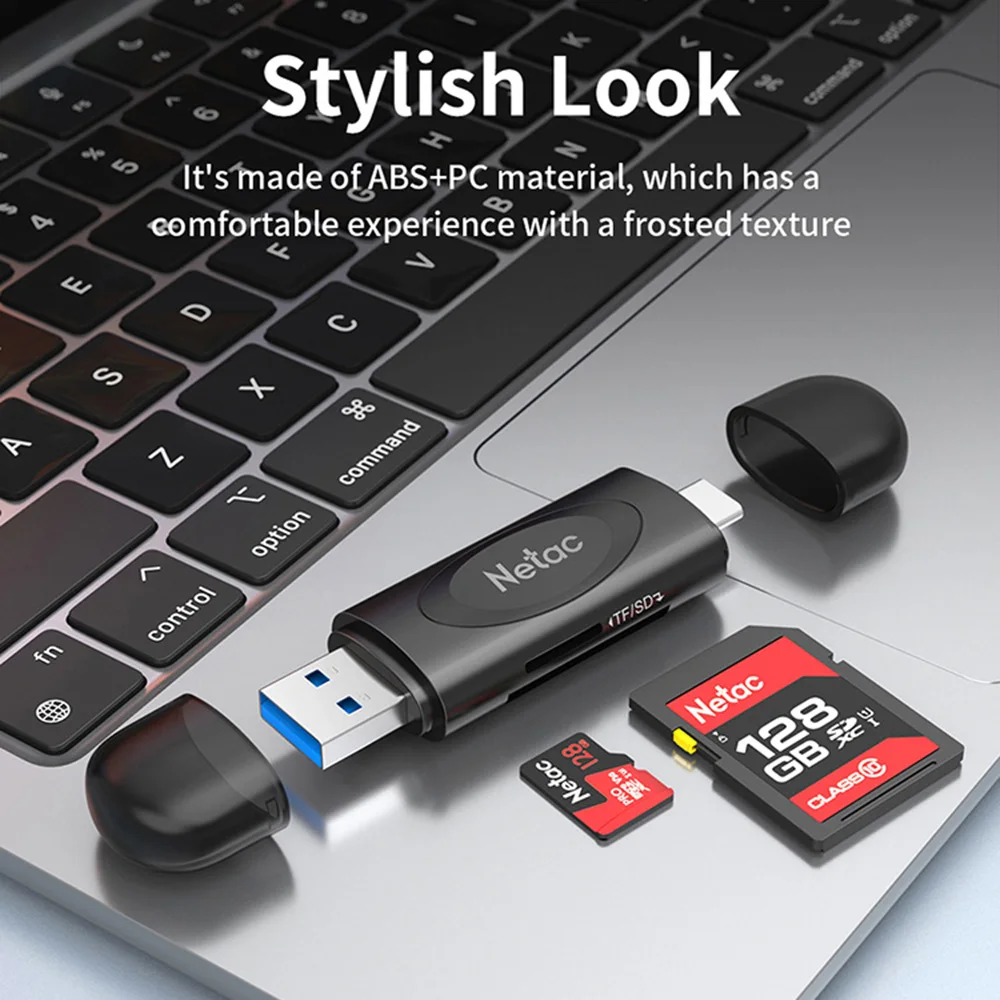 Netac Card Reader USB 3.0 USB-C USB-A to SD Micro SD TF Memory Card Adapter for PC Laptop Accessories Multi Smart Card Reader - 5