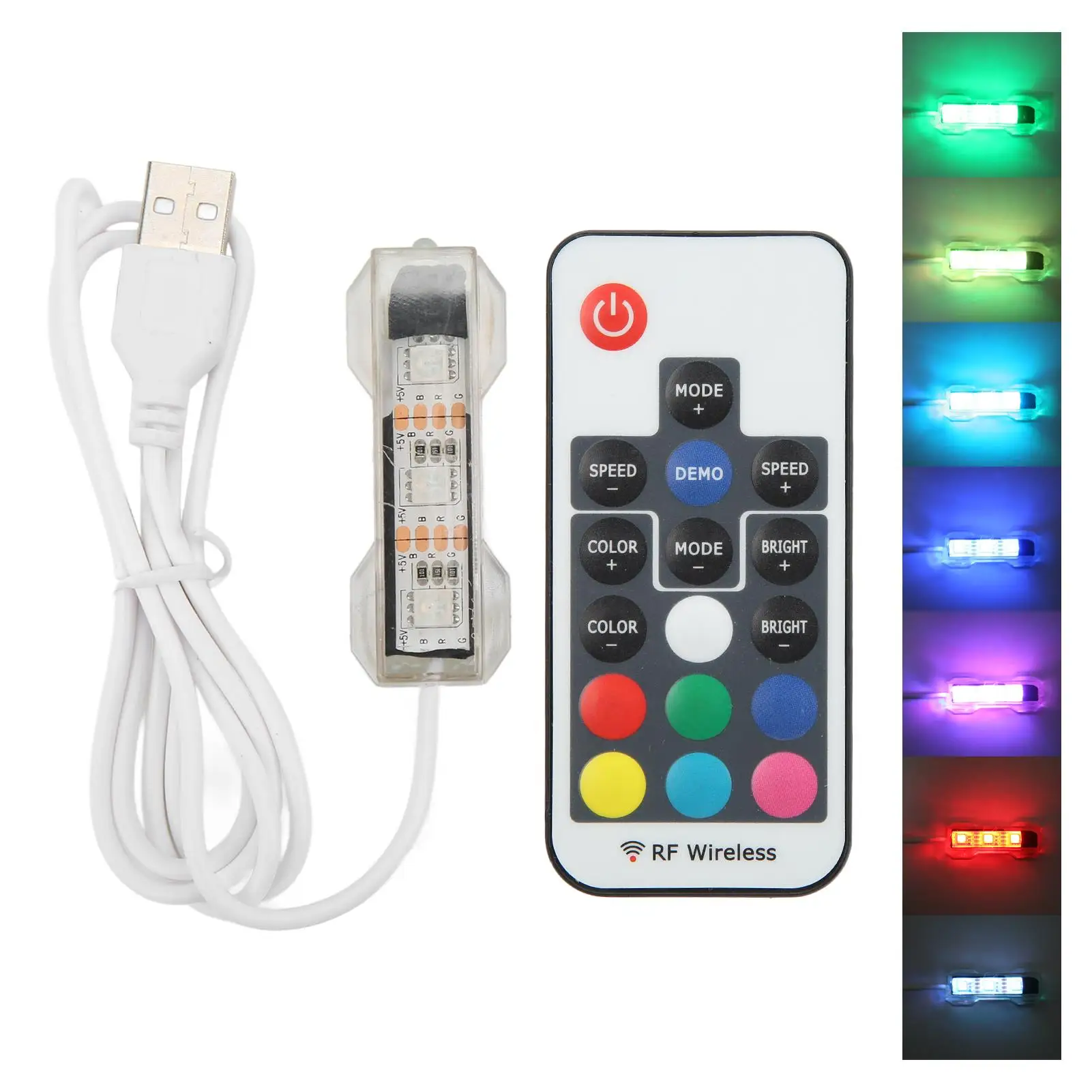 Waterproof LED USB Aquarium Light with Remote Control Compact Lighting for Tanks & Aquatic
