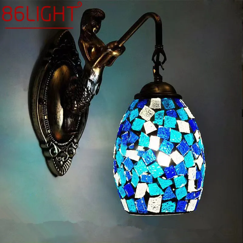 

86LIGHT Contemporary Mermaid Wall Lamp Personalized And Creative Living Room Bedroom Hallway Bar Decoration Light
